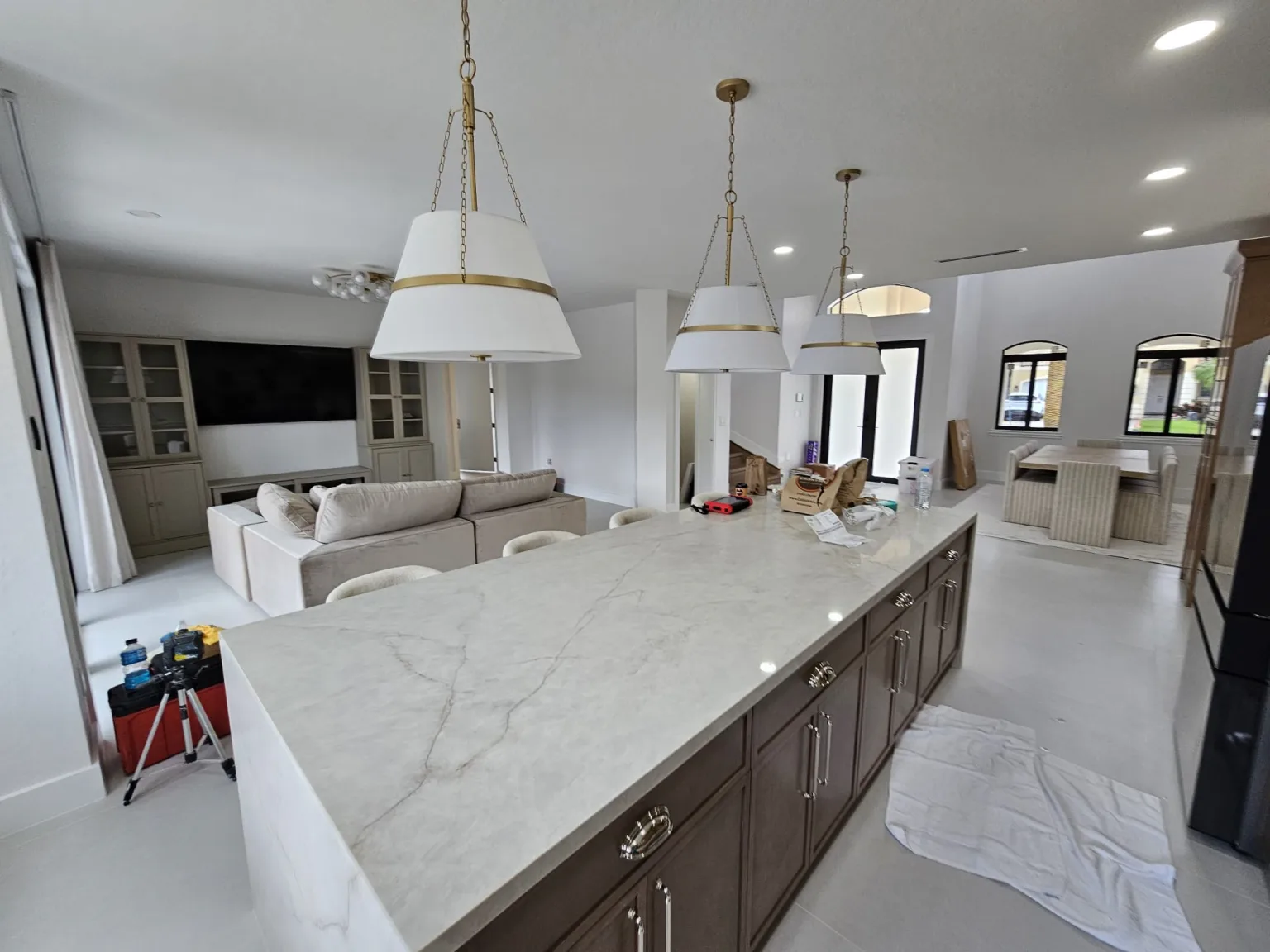 Finished, cleaned kitchen interior after a completed Miami remodel by JT Express Solutions